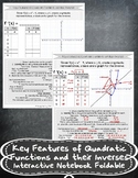 Key Features of Quadratic Functions and their Inverses Not