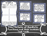 Key Features of Quadratic Functions and their Inverses Tas
