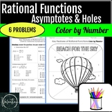 Asymptotes and Holes of Rational Functions Color by Number