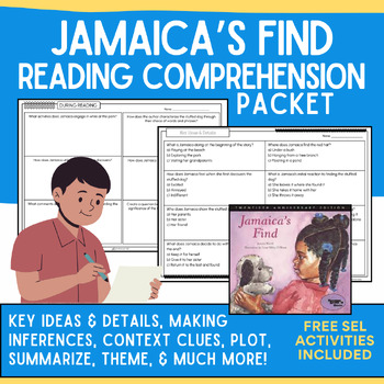 Preview of Key Ideas & Details Packet: Ask & Answer Questions {Mentor Text: Jamaica's Find}