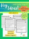 Key Ideas Review #1 Chemical Reactions & Matter! (Aligned 