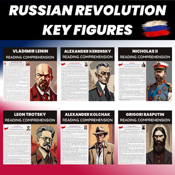 Preview of Key Russian Revolution Figures Reading Comprehension Bundle
