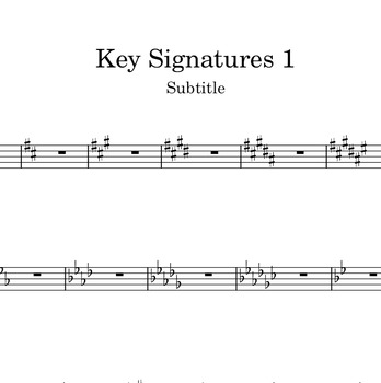 Preview of Key Signature Identification Music Worksheets