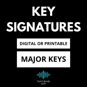 Preview of Key Signature Identification (Majors) - Treble and Bass Clef, Music Theory