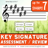 Key Signature Music Game Major Keys up to 7 Sharps