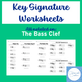 Key Signature Worksheet Bundle - Bass Clef