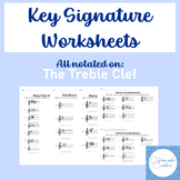 Key Signature Worksheet Bundle - Treble Clef