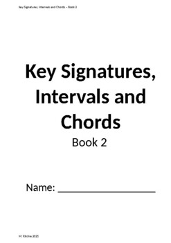 Preview of Key Signatures, Chords & Intervals - Workbook 2