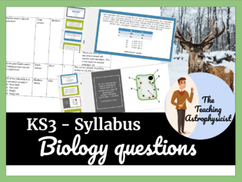 Preview of Key Stage 3 Biology - UK syllabus aligned 238 original questions