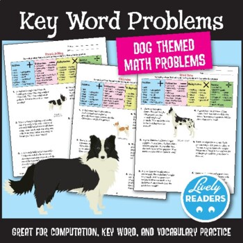 Preview of Key Word Problems - Dog Themed  Math Problems