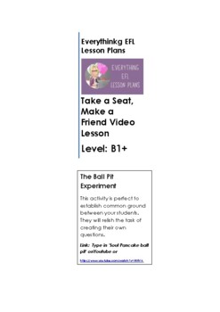 Preview of Take a Seat, Make a Friend Video Lesson