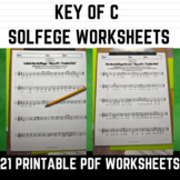 Labeling Solfege Key of C for Middle School Choir and High