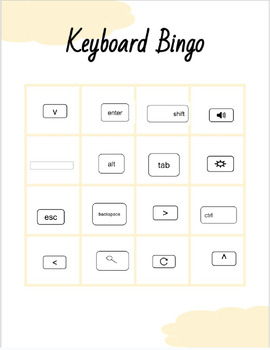 Preview of Keyboard Bingo