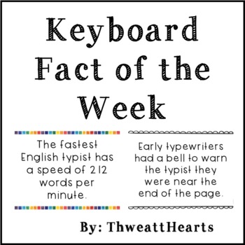 Preview of Keyboard Fact of the Week
