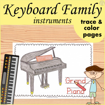Preview of Keyboard Family Instruments Trace and Color Pages