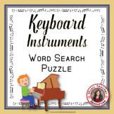 Music Word Search: Musical Instruments : Keyboard Instrume