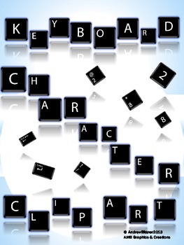 Preview of Keyboard Letters and Characters Clip Art (Pack of 92!)