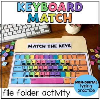 Preview of Keyboard Matching File Folder Activity non-digital typing practice