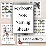 Keyboard Note Naming Worksheets - Bugs