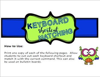 Preview of Keyboard Shortcut Matching Activity