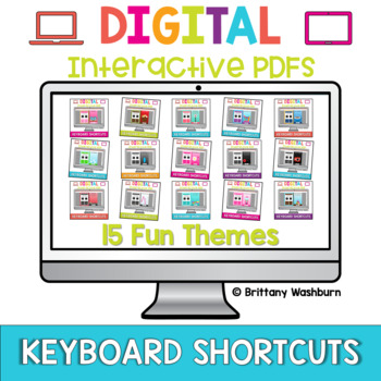 Preview of Keyboard Shortcuts Interactive PDF Games Bundle | Computer Lab Activities