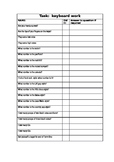 Keyboard Task Sheet - ideal for centres