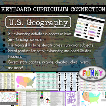 Preview of Keyboarding U.S. Geography - Curriculum Connection