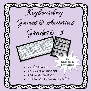 Preview of Keyboarding Games & Activities for Keyboarding & 10 Key Number Pad