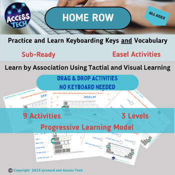 Preview of Keyboarding: Home Row Interactive Practice & Sub Ready