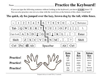 Preview of Keyboarding Practice