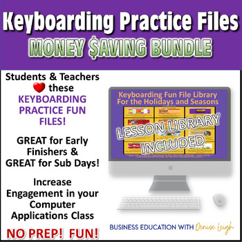Preview of Keyboarding Practice Typing-Computer Applications Class Activities Lesson Bundle