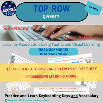 Preview of Keyboarding: Top Row Interactive Practice & Sub Ready