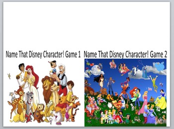 Preview of Keyboarding-Typing Games- Name That Disney Character! Game 1 and 2