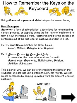 Memorizing rows of letters Test