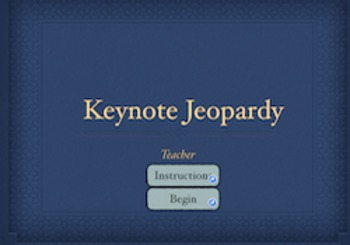 Preview of Keynote Jeopardy Template