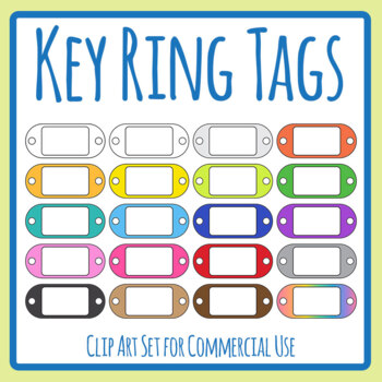 Key Ring / Keyring / Key Chain / Blank Tag Templates Clip Art / Clipart