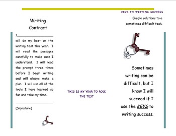 Preview of Keys To Success-Editable Writing Brochure/Contract