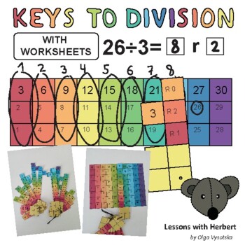 Preview of Keys to Division Multisensory tool for division with remainders + WORKSHEETS