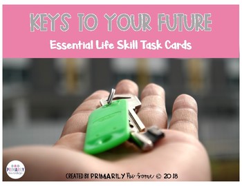 Preview of Keys to Your Future (Essential Life Skill Task Cards)