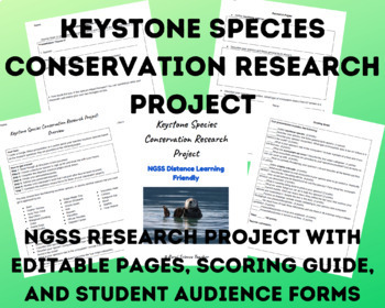 Preview of Keystone Species Conservation Research Project - NGSS - Google Doc