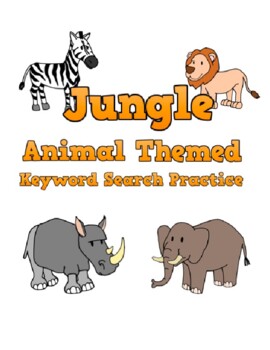 Preview of Google This! Keyword Search Practice - Jungle Animal Theme