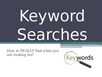 keyword searching searches online research using keywords and boolean operators