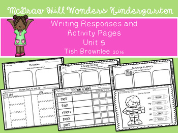 Preview of Kg McGraw Hill Wonders Writing Responses and Activity Pages Unit 5