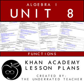 Preview of Distance Learning Math Lessons + Algebra I + Functions