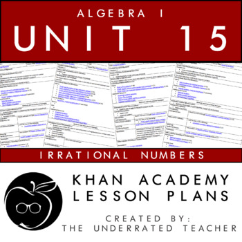 Preview of Distance Learning Math Lessons + Algebra I + Irrational Numbers