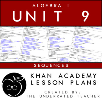 Preview of Distance Learning Math Lessons + Algebra I + Sequences