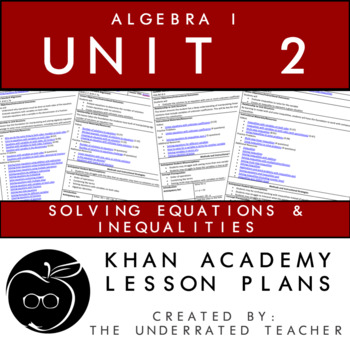 Preview of Distance Learning Math Lessons + Algebra I + Solving Equations and Inequalities