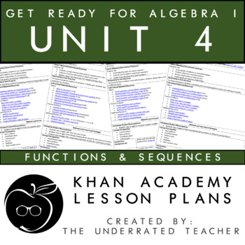 Preview of Distance Learning Math Lessons + Get Ready for Algebra 1 + Functions & Sequences