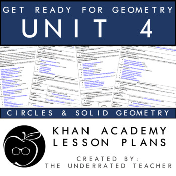 Preview of Distance Learning Math Lessons +Get Ready for Geometry + Circles +Solid Geometry