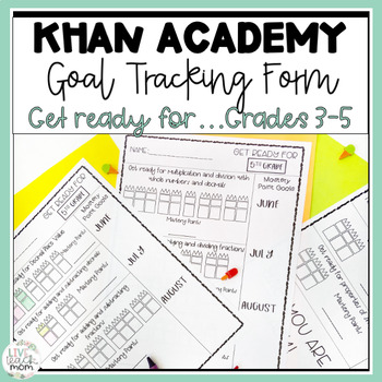 Preview of Khan Academy Tracking Sheet for "Get Ready" Series GRADES 3, 4, 5